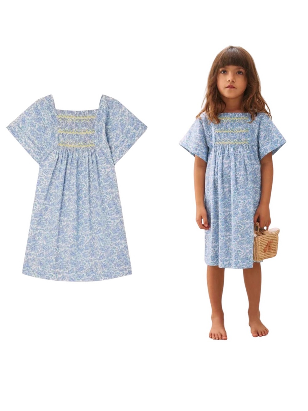 Bonpoint Paysanne dress in blue 4